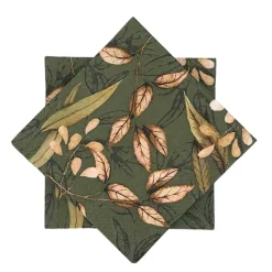 Serviett Leaves Grønn