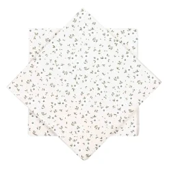 Serviett småblomster beige/hvit