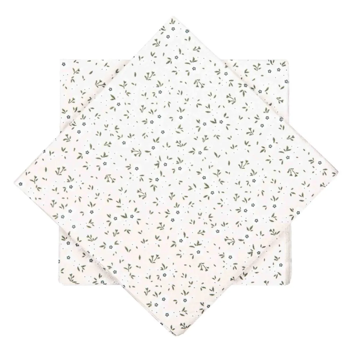 Serviett småblomster beige/hvit