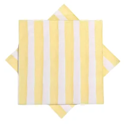 Serviett Stripe gul