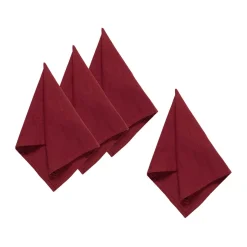 Serviett Vindel Lin 42x42cm 4pk rød