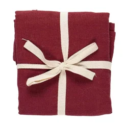 Serviett Vindel Lin 42x42cm 4pk rød