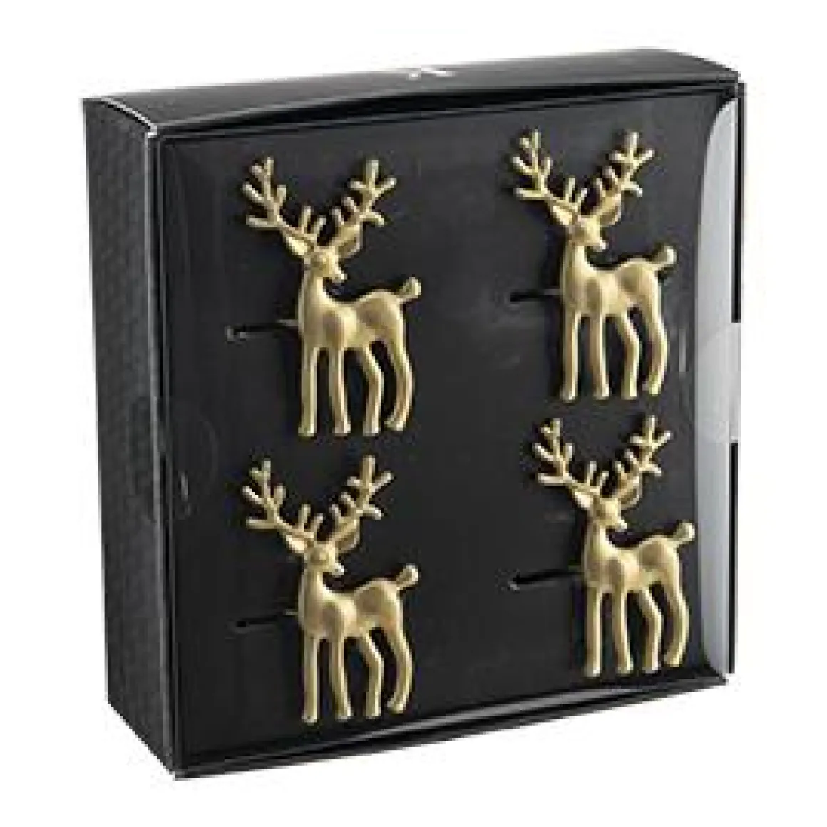 Serviettringer 4 pk hjort gull