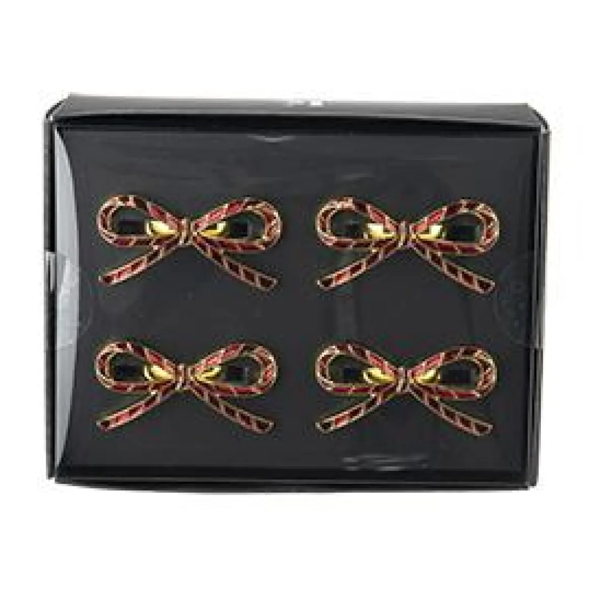 Serviettringer 4 pk sløyfe rød