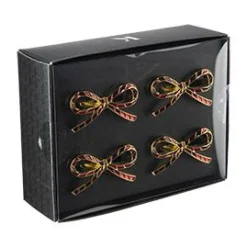 Serviettringer 4 pk sløyfe rød