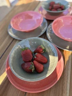 Skål Melamin fersken rød