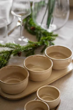 Skåler på fat stor 3 stykk