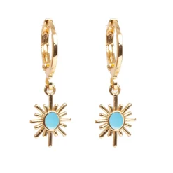 Små hoops, sol, turkis