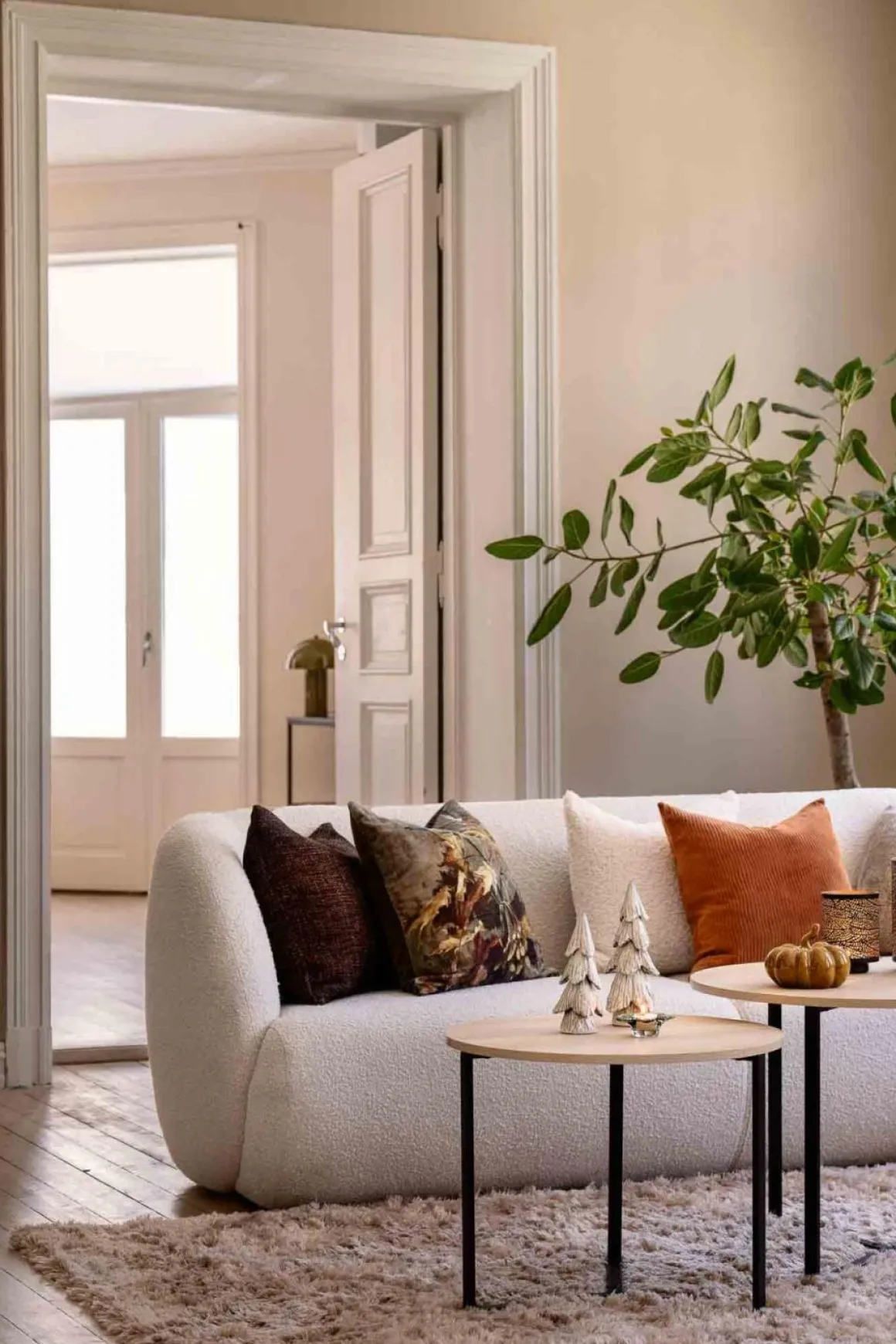 Sofabord Naima lys eik rund Ø56cm