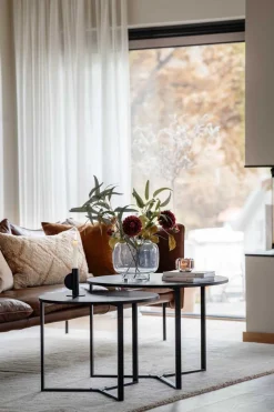 Sofabord Naima sort rund Ø70cm