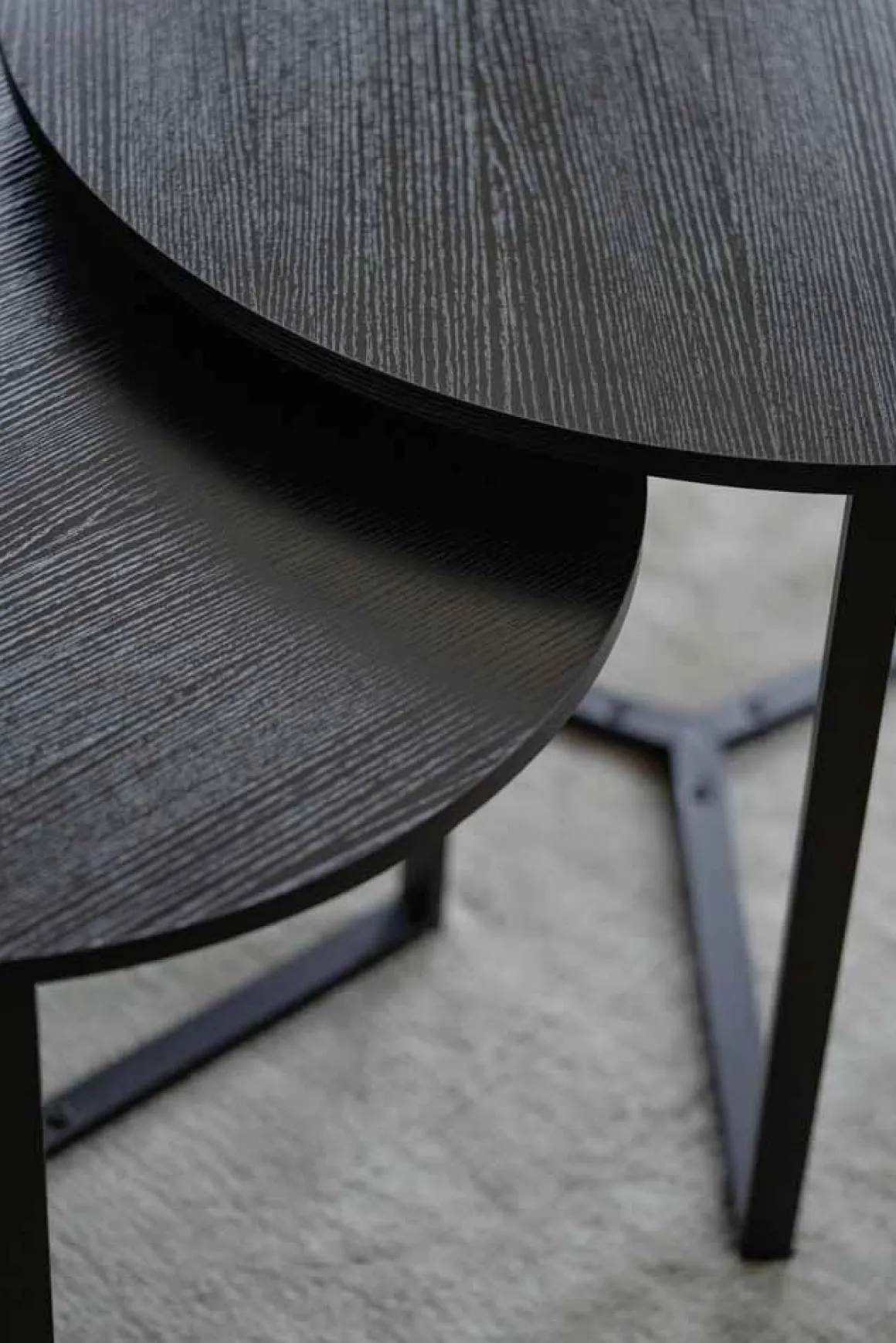 Sofabord Naima sort rund Ø56cm