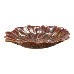 Tallerken Bloom flower 20cm Cognac