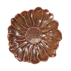 Tallerken Bloom flower 20cm Cognac