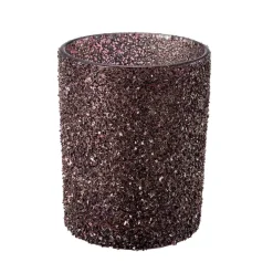 Telysholder Glitter burgunder 12,5 cm