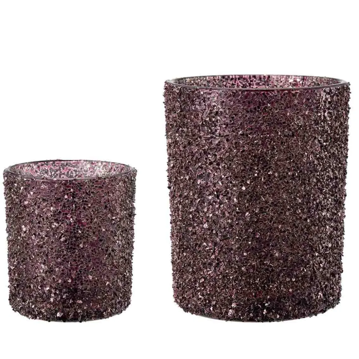 Telysholder Glitter burgunder 12,5 cm
