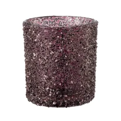 Telysholder Glitter burgunder 8 cm