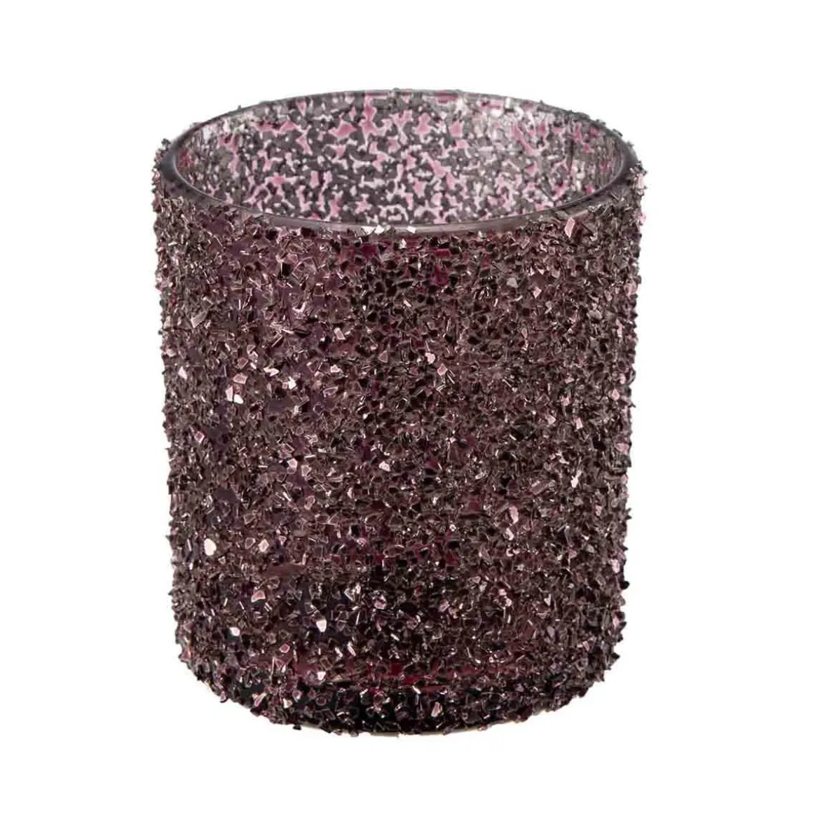 Telysholder Glitter burgunder 8 cm