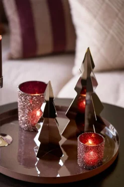 Telysholder Glitter burgunder 8 cm