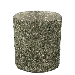 Telysholder Glitter Grønn 8 cm