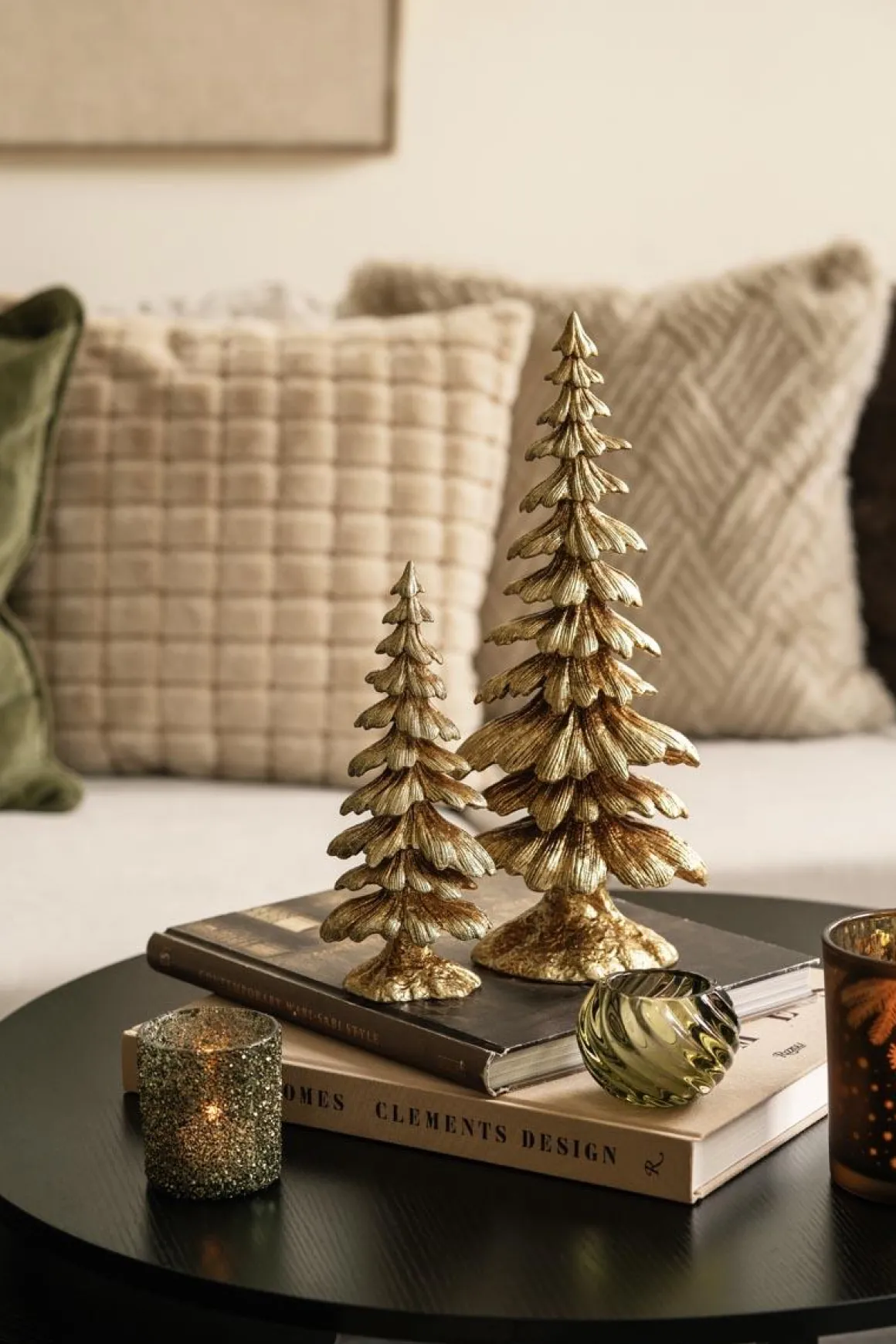 Telysholder Glitter Grønn 8 cm