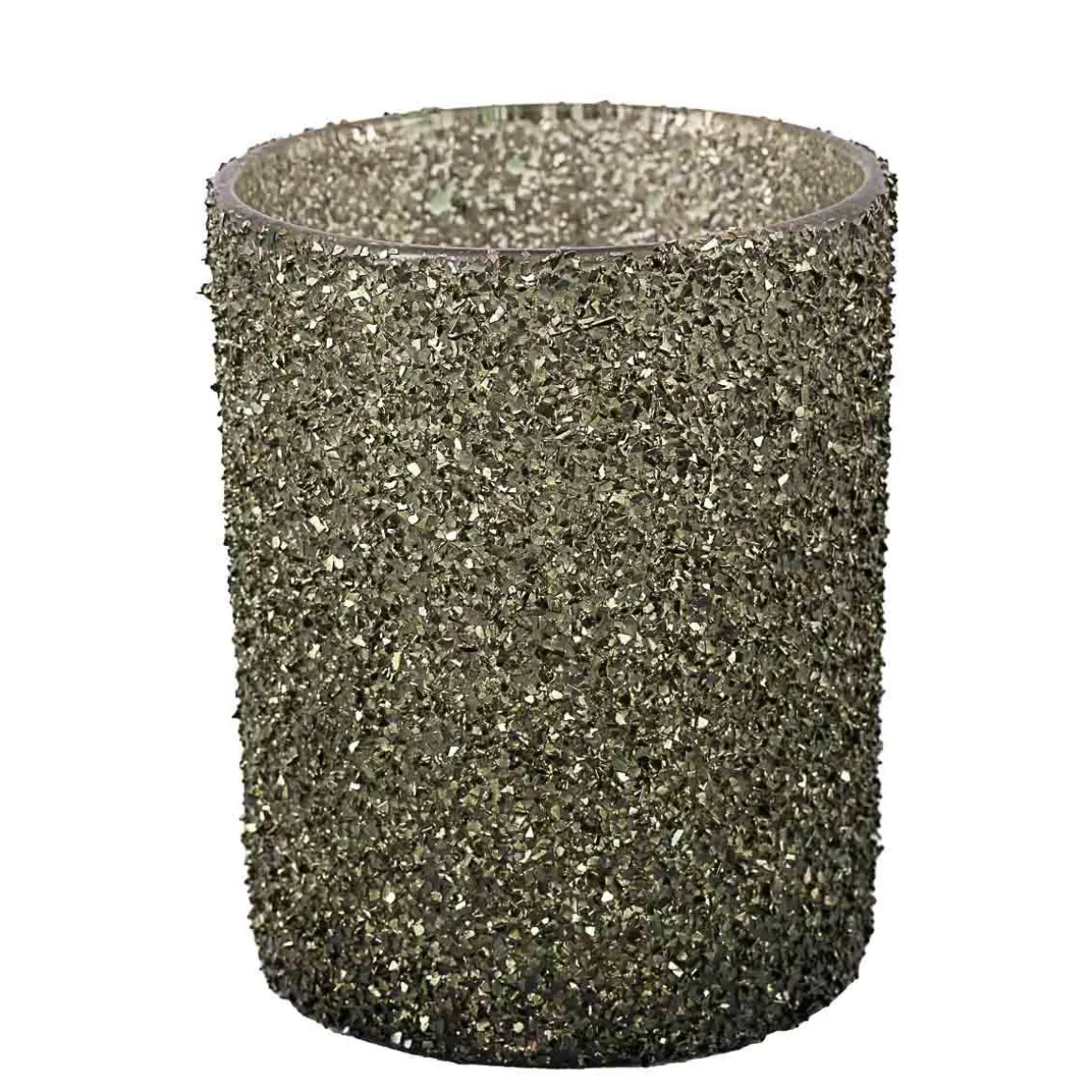 Telysholder Glitter Grønn 12,5cm