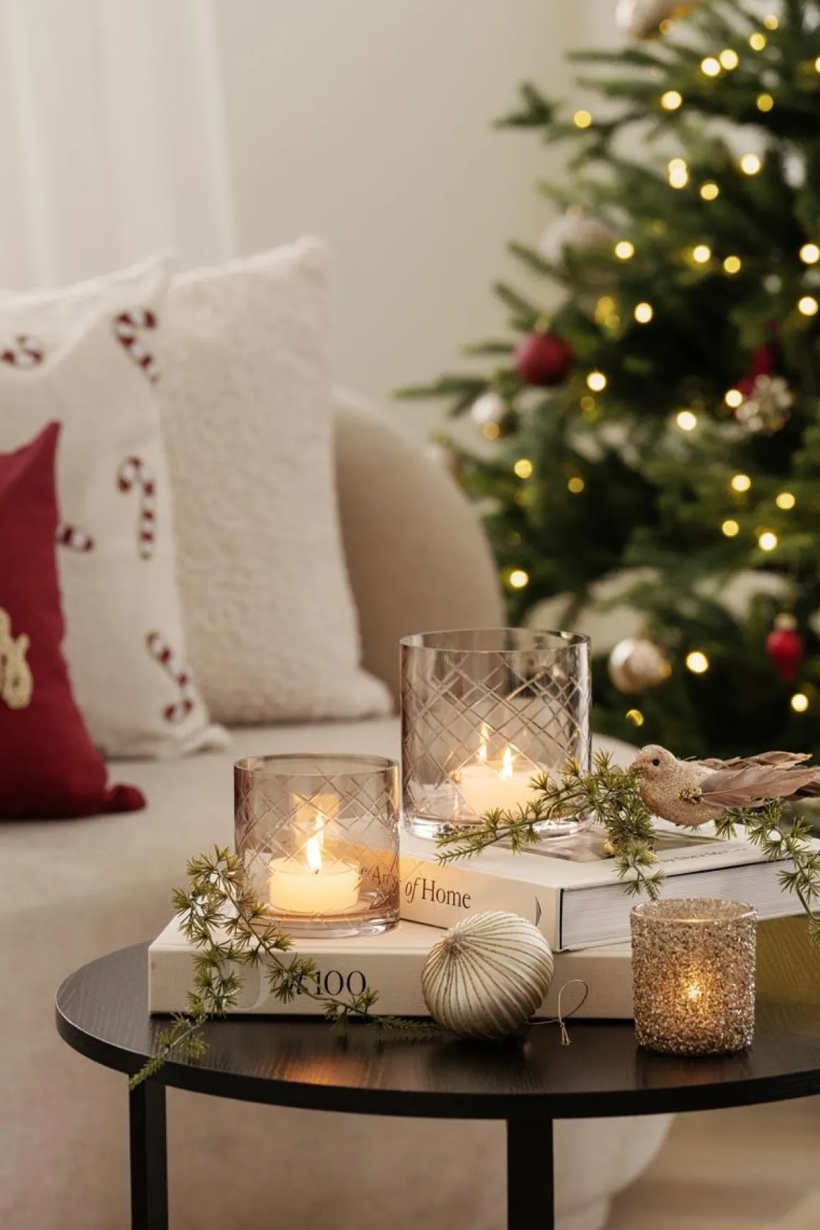 Telysholder Glitter Gull 8 cm