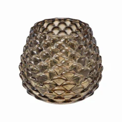 Telysholder Kongle 10cm lys brun