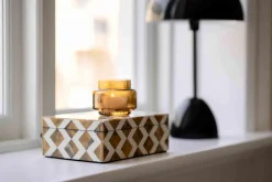 Telysholder Leah 9,5cm brun