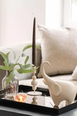 Vase Markblomst 15 cm grå